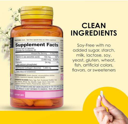 Colágeno 1500mg + Vitamina C Mason Natural