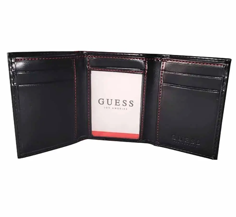 Billetera Negra Guess Para Hombre